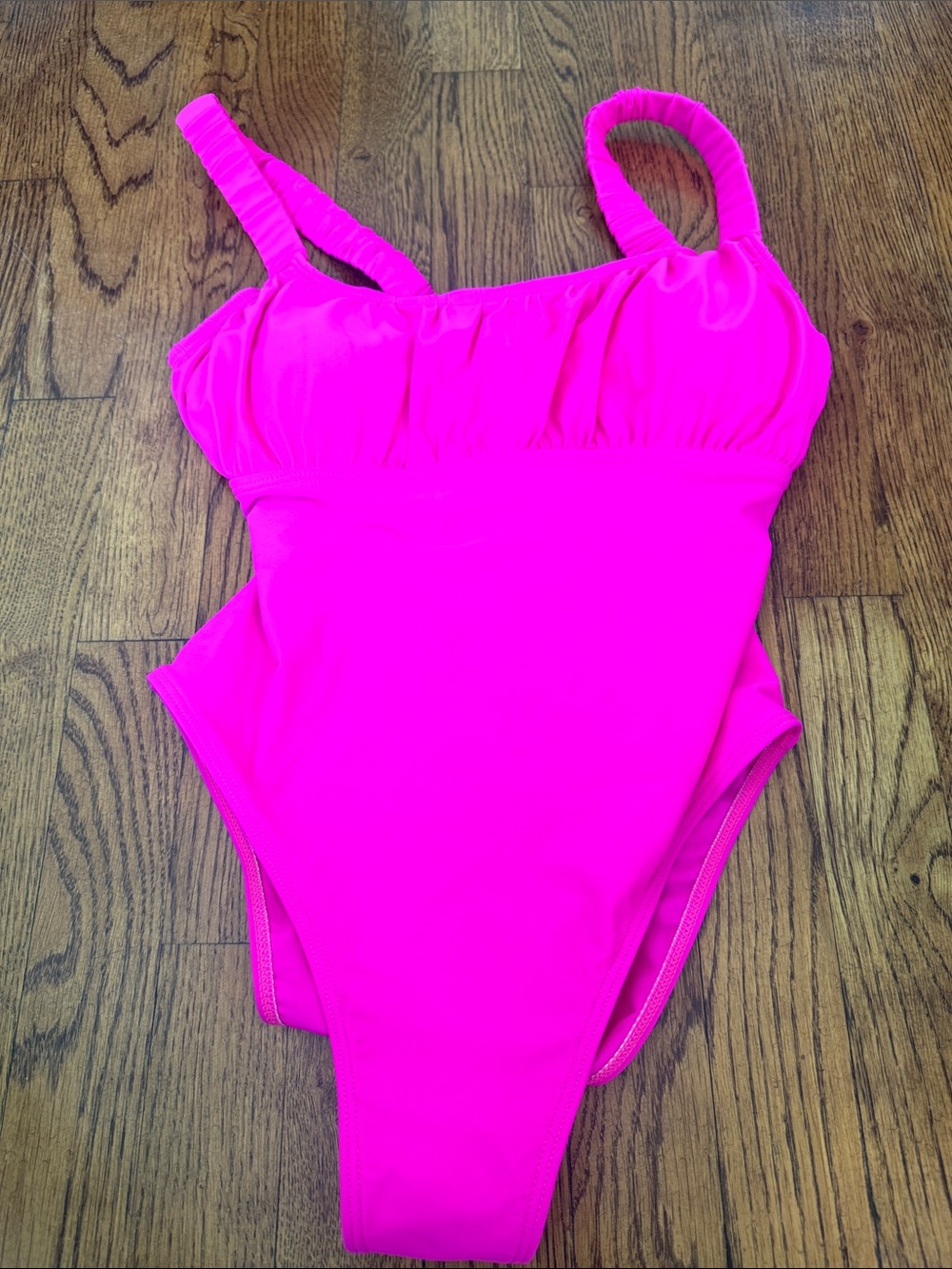 Bright Hot Pink One-Piece Swimsuit Sz medium by shein